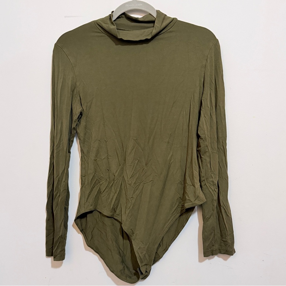 Mango Olive Long Sleeve Bodysuit